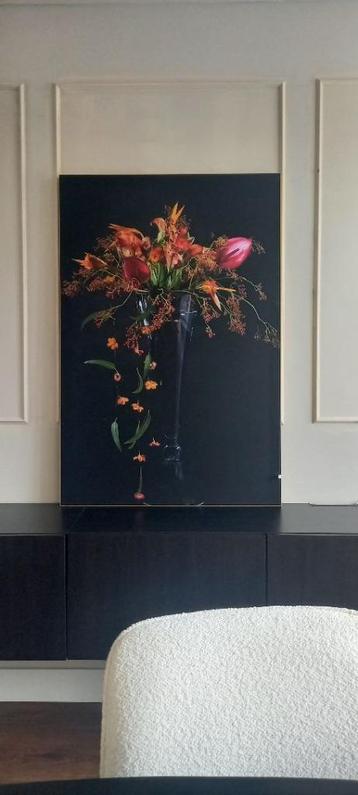  Luxe ArtFrame vaas met bloem Wisseldoek met AluminiumFrame  beschikbaar voor biedingen