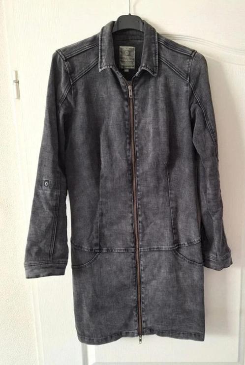 Geisha lang denim blouse vest maat S/36, Kleding | Dames, Blouses en Tunieken, Zo goed als nieuw, Maat 36 (S), Grijs, Ophalen of Verzenden