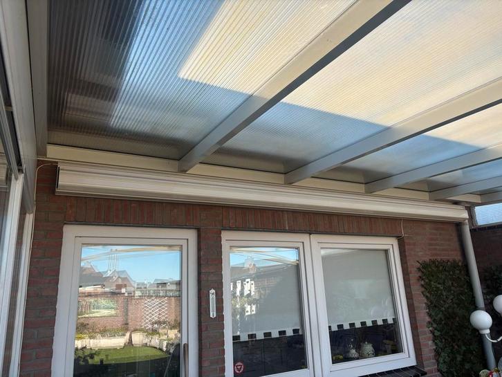Groot Elektrisch Zonnescherm - 4,5m Breed, Tuin en Terras, Zonneschermen, Gebruikt, Knikarmscherm, 300 cm of meer, 450 cm of meer