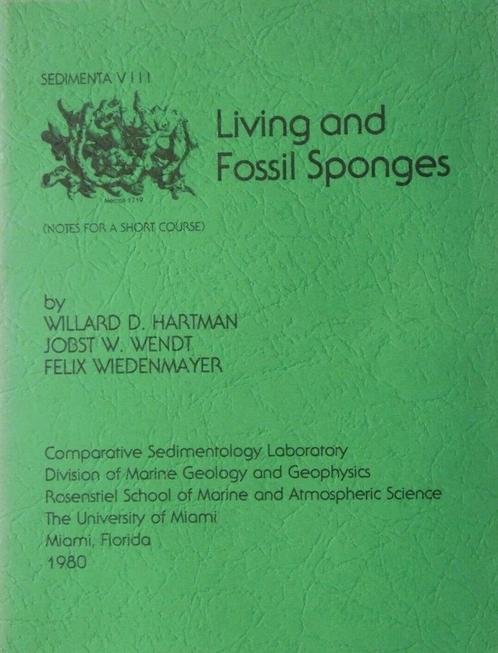 Cursusboek over : Levende en fossiele sponzen, Verzamelen, Mineralen en Fossielen, Fossiel, Ophalen of Verzenden