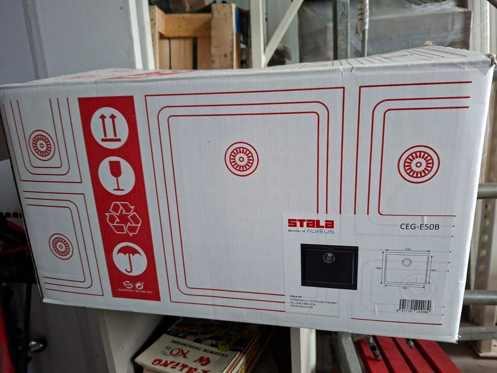 Nieuwe zwarte kunststof wasbak, Ophalen of Verzenden, Nieuw, Zwart
