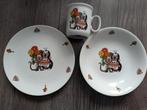 Molletje Driedelig Servies - Bord, Diep Bord, Mok, Ophalen of Verzenden, Zo goed als nieuw, Bord(en), Overige stijlen