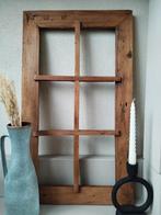 Sober Landelijk Ruitjes Raam Kozijn Wand paneel 41x71cm, Huis en Inrichting, Ophalen of Verzenden, Gebruikt