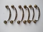 Zes handgrepen voor kastjes of lades, Ophalen of Verzenden, Gebruikt, Chroom, Overige typen