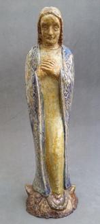 1940-1945 Beesel Terraco Draak Maria Madonna Beeld Sculptuur, Antiek en Kunst, Antiek | Keramiek en Aardewerk, Ophalen of Verzenden
