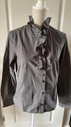 Zwart Grijs geruite blouse met roezel kraag Maat 40 van SIGN, Zwart, Zo goed als nieuw, Sign, Ophalen
