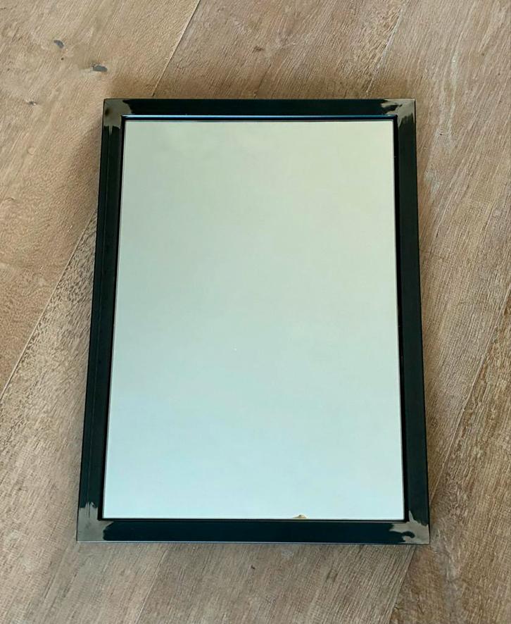 Industriële Spiegel Rumba, zwart staal, Huis en Inrichting, Woonaccessoires | Spiegels, Zo goed als nieuw, Minder dan 50 cm, Minder dan 100 cm