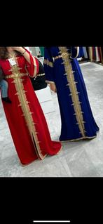 2 Prachtige kaftans - paars & rood met goud, Ophalen of Verzenden, Gedragen, Paars, Boven de knie