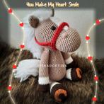 Nieuwe zelfgehaakte knuffel. Lief paard., Hobby en Vrije tijd, Breien en Haken, Ophalen of Verzenden, Zo goed als nieuw, Haken