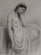Antieke Staalgravure - Rachel 1847, Antiek en Kunst, Ophalen of Verzenden
