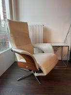 Relax fauteuil wit leer Hjort Knudsen, Huis en Inrichting, Fauteuils, Ophalen, Zo goed als nieuw, Leer, 50 tot 75 cm