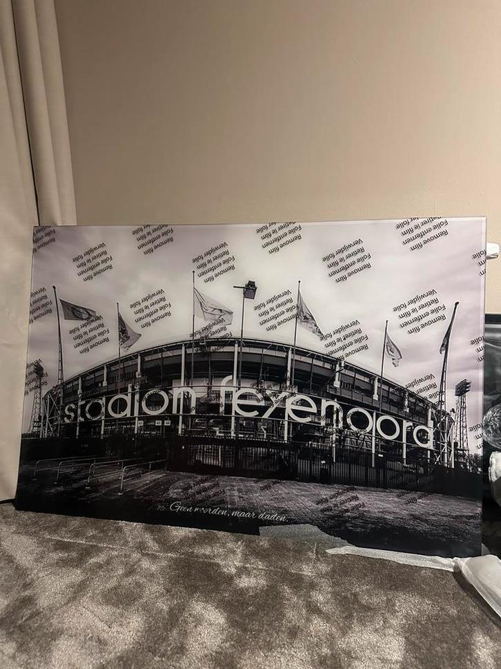 Feyenoord Kuip schilderij plexiglas 120x80 Nieuw in doos, Huis en Inrichting, Woonaccessoires | Schilderijen, Tekeningen en Foto's