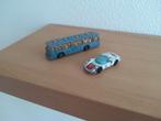 Te koop aangeboden: bus en Porche Carrera., Hobby en Vrije tijd, Modelauto's | 1:24, Ophalen, Gebruikt, Bus of Vrachtwagen, Overige merken