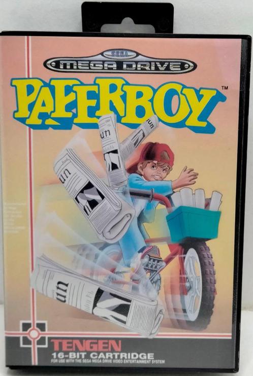 Paperboy - Sega Mega Drive Video Game, met boekje, Spelcomputers en Games, Games | Sega, Gebruikt, Mega Drive, 2 spelers, Ophalen of Verzenden