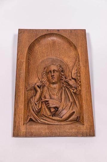 Houtsnijwerk Evangelist Johannes, eikenhout beschikbaar voor biedingen