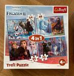 4 Frozen II puzzels in 1 doos, 10 tot 50 stukjes, 4 tot 6 jaar, Zo goed als nieuw, Ophalen
