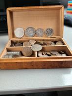 Oude Nederlandse munten in houten kistje, Ophalen of Verzenden