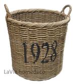 Stevige ronde mand riet 1928, Verzenden, Nieuw, Rond, Riet