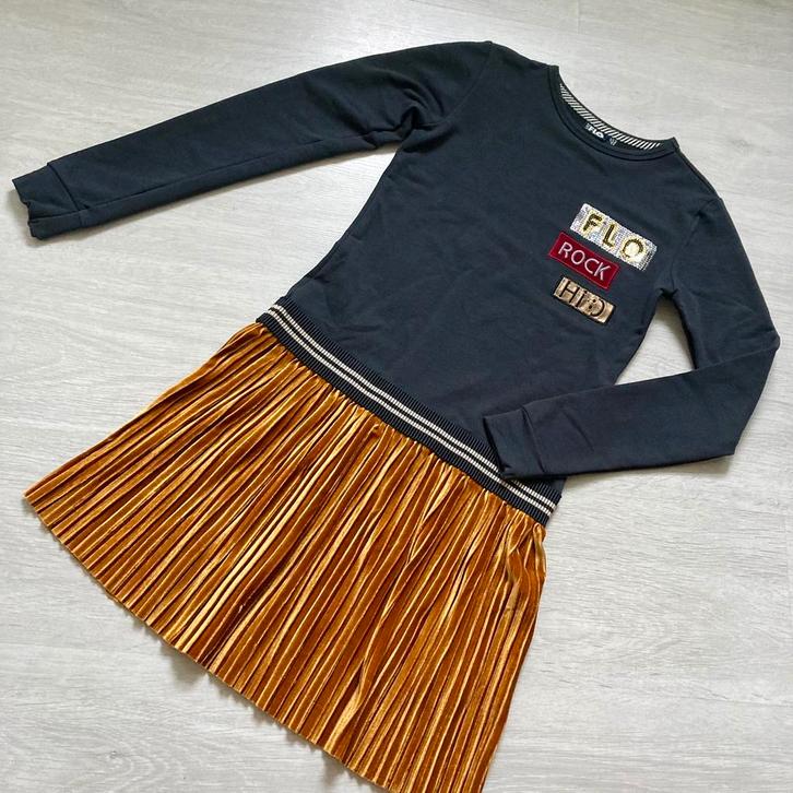 Als NIEUW! Prachtige Like Flo jurk maat 152 antraciet grijs, Kinderen en Baby's, Kinderkleding | Maat 152, Zo goed als nieuw, Meisje