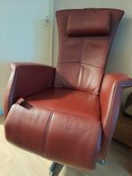 Leren Draaistoel, Huis en Inrichting, Gebruikt, Ophalen of Verzenden, 75 tot 100 cm, Modern