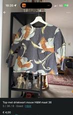 H&M Top Maat 36, Overige kleuren, Ophalen of Verzenden, Zo goed als nieuw, Lange mouw