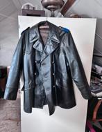 Leren politie jas, jaren 60/70 met bont, Zwart, Overige maten, Ophalen of Verzenden, Gedragen