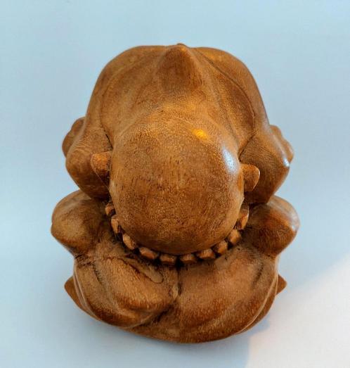 Orang Malu Yogi van massief hout 16 cm x 13 cm, Huis en Inrichting, Woonaccessoires | Boeddhabeelden, Nieuw, Ophalen of Verzenden