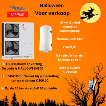 16kw Rotenso WARMTEPOMP kost € 3516,- en subsidie is € 4150, beschikbaar voor biedingen