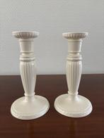 Wedgwood Edme kandelaar 20,5 cm. Set 2, Overige materialen, Ophalen of Verzenden, Zo goed als nieuw, Crème