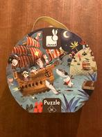 Janod vloerpuzzel  met voorbeeld plaat piratenschip, Ophalen of Verzenden, 10 tot 50 stukjes