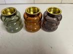 Waxinelicht houders, .., Overige materialen, ...., Bruin