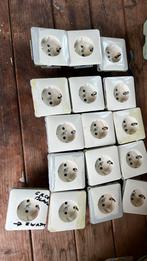 Diverse opbouw stop contacten, dimmer, gebroken wit, Ophalen of Verzenden, Zo goed als nieuw