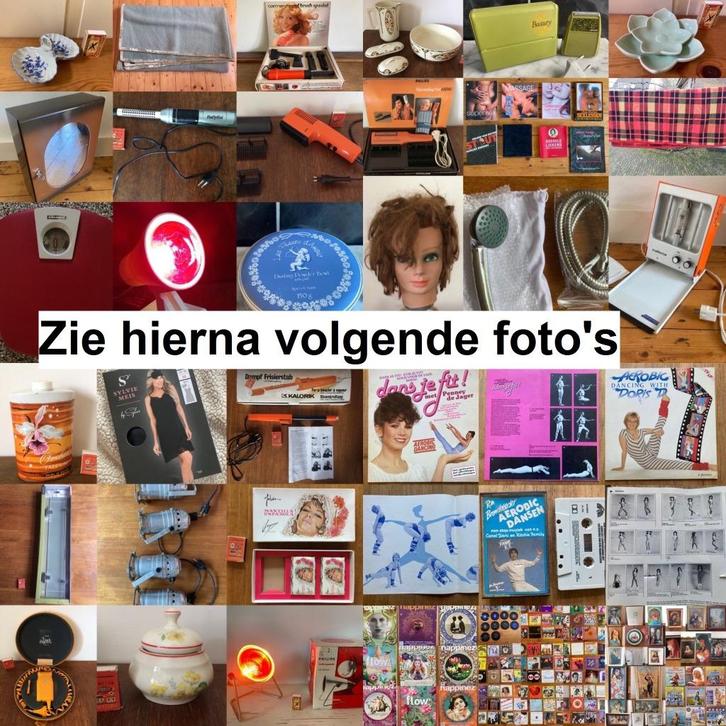 Vintage seventies schoonheidssalon kapperszaak spullen en zo, Verzamelen, Retro, Persoonlijke verzorging, Ophalen of Verzenden