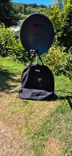 Schotelantenne set compleet met ontvanger en tas, Caravans en Kamperen, Ophalen of Verzenden, Gebruikt