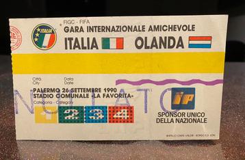 Ticket 1990 italie - Nederland debut Dennis Bergkamp beschikbaar voor biedingen
