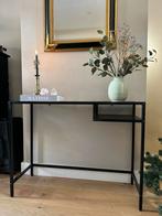 Sidetable, bijzettafel zwart, Huis en Inrichting, Tafels | Sidetables, Ophalen, Zo goed als nieuw, 25 tot 50 cm, Rechthoekig
