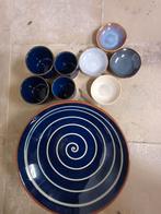 Blauwe schaal en kleine bakjes set, Huis en Inrichting, Keuken | Servies, Ophalen, Overige stijlen, Schaal of Schalen