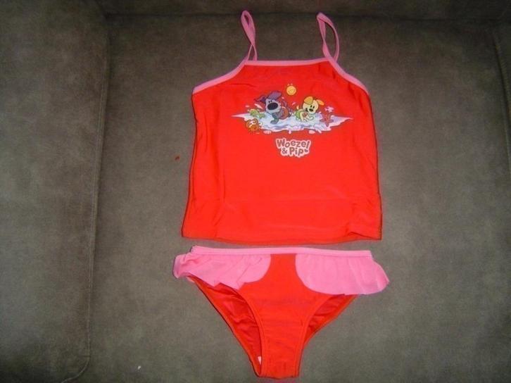 Woezel en pip zwemset meisje nieuw rood/roze mt. 116-122, Kinderen en Baby's, Kinderkleding | Kinder-zwemkleding, Nieuw, Bikiniset