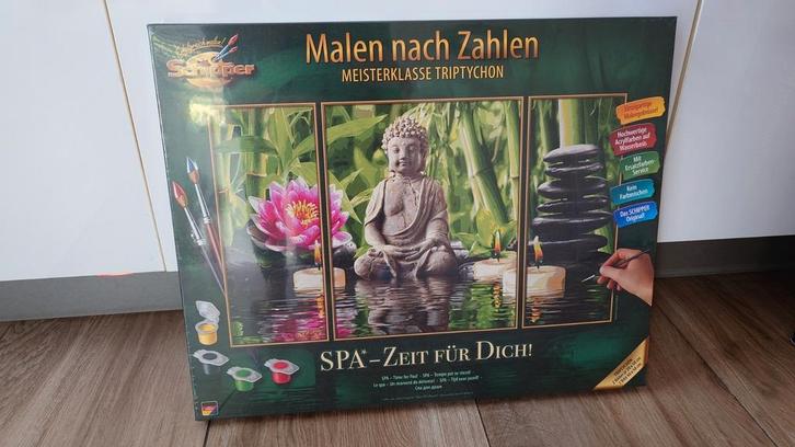 Schipper schilderen op nummer 3 luik Spa Boeddha NIEUW, Hobby en Vrije tijd, Schilderen, Nieuw, Schilderen op nummer, Ophalen of Verzenden