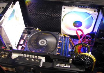 Core i7 gamepc met ssd, hdd, usb 3 en rgb fans beschikbaar voor biedingen