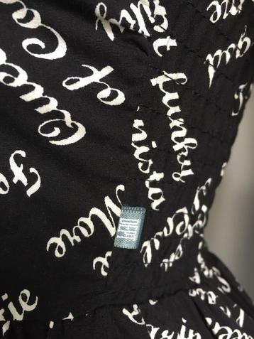 B534 DEPT: jurk jurkje strapless zwart/wit Maat S=36 beschikbaar voor biedingen