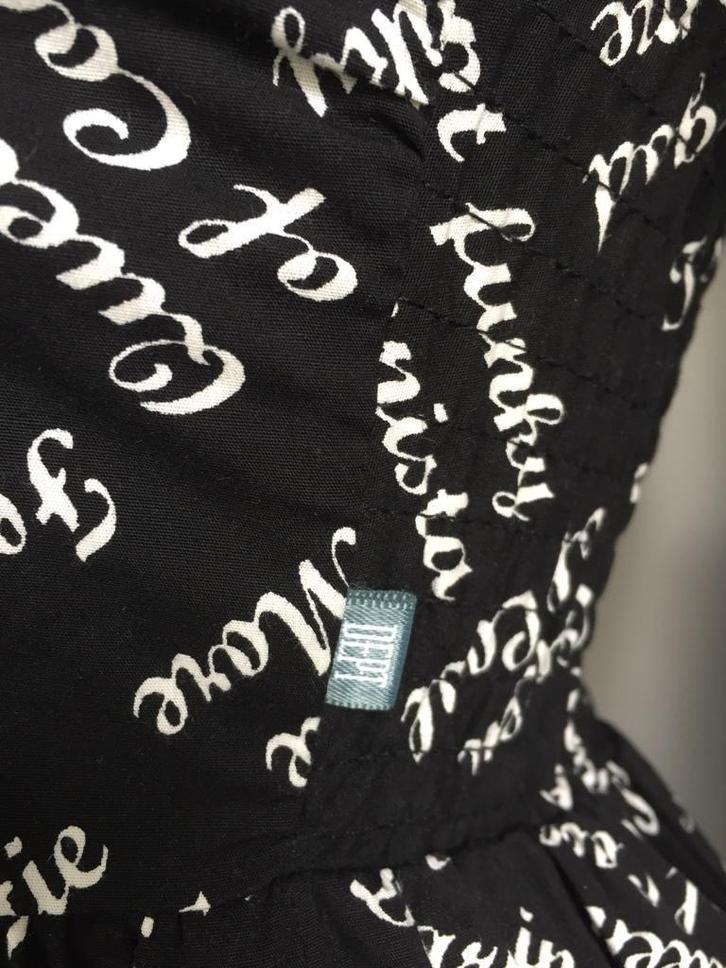 B534 DEPT: jurk jurkje strapless zwart/wit Maat S=36, Kleding | Dames, Jurken, Zo goed als nieuw, Maat 36 (S), Zwart, Boven de knie