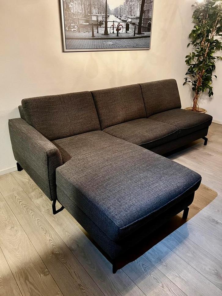 Hoekbank grijs, 250 x 175 cm, Cor Conseta, Huis en Inrichting, Banken | Sofa's en Chaises Longues, Zo goed als nieuw, Vierpersoons of meer
