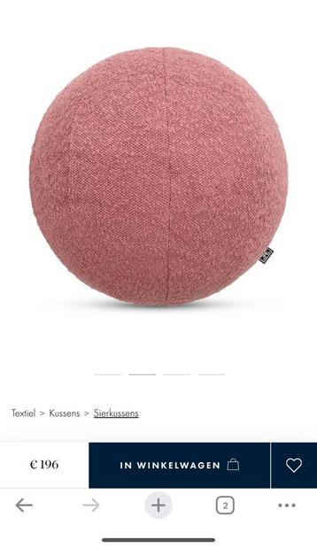 Eichholtz Sierkussen - Roze - Rond beschikbaar voor biedingen
