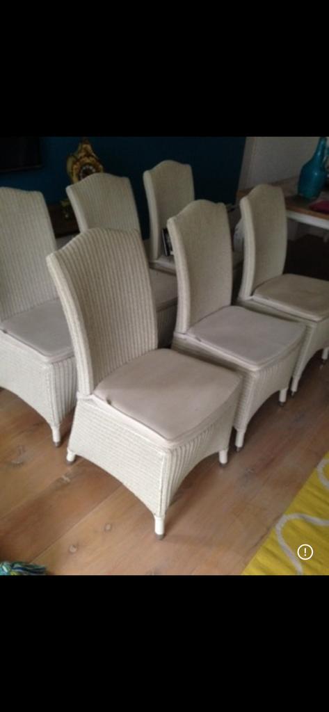 Eetkamer stoelen 6 stuks Vincent Sheppard zgan, Huis en Inrichting, Ophalen of Verzenden, Zo goed als nieuw, Wit, Vijf, Zes of meer stoelen