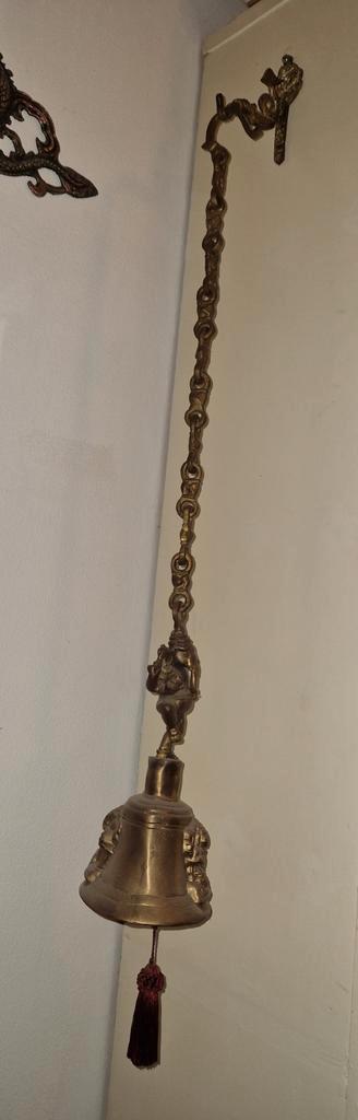 Koperen Tempelbel met Dansende Ganesha - 3kg beschikbaar voor biedingen