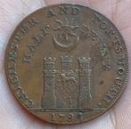 Schitterende Half Penny Token Hampshire, Portsmouth 1794, Ophalen of Verzenden, Losse munt