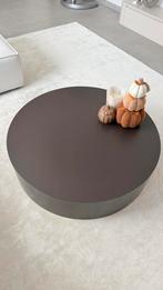 Rond salontafel donkerbruin koffiebruin, Huis en Inrichting, Tafels | Salontafels, Ophalen, Rond, 50 tot 100 cm, Zo goed als nieuw