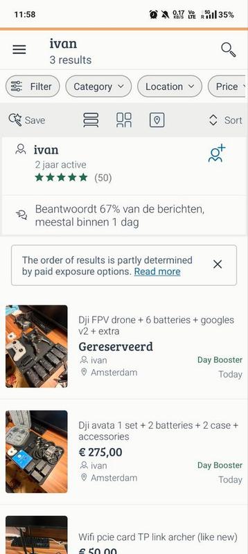 Oplichter scam DJI FPV DRONE  beschikbaar voor biedingen