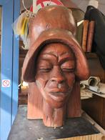 Gesigneerd Afrikaans Houten Beeld XL, Antiek en Kunst, Kunst | Beelden en Houtsnijwerken, Ophalen of Verzenden